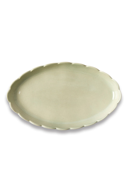 Scallop Serving Platter Sage Green