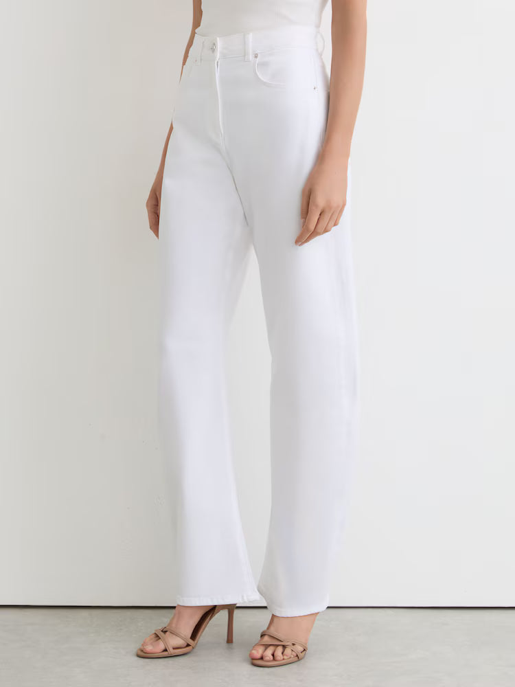 Sabel Barrel-Leg Jeans in White