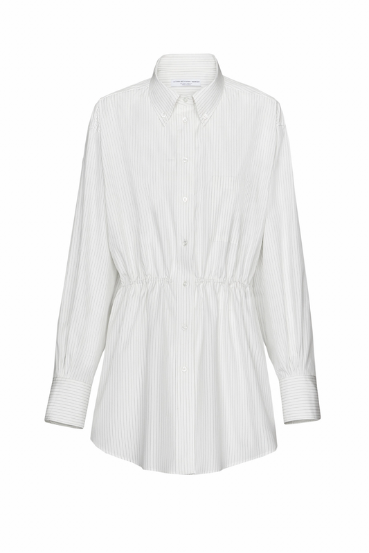 Shirt with Gathered Back Opening