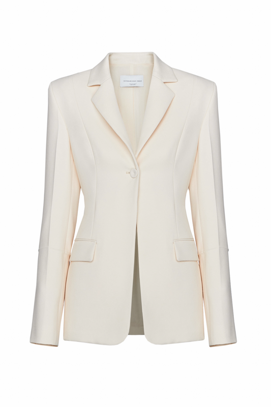 Suit Jacket with Decorative Stitching