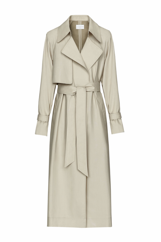 100% Cotton Long Trench Coat