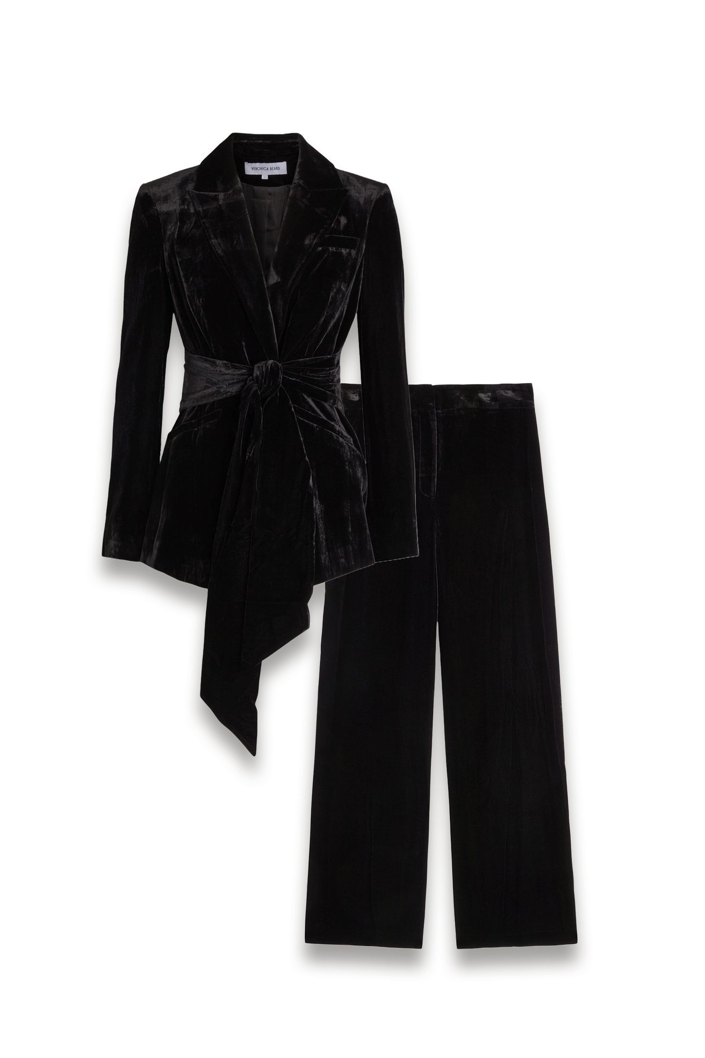 Issel belted Velour Jacket And Alex Wide-Leg Trousers