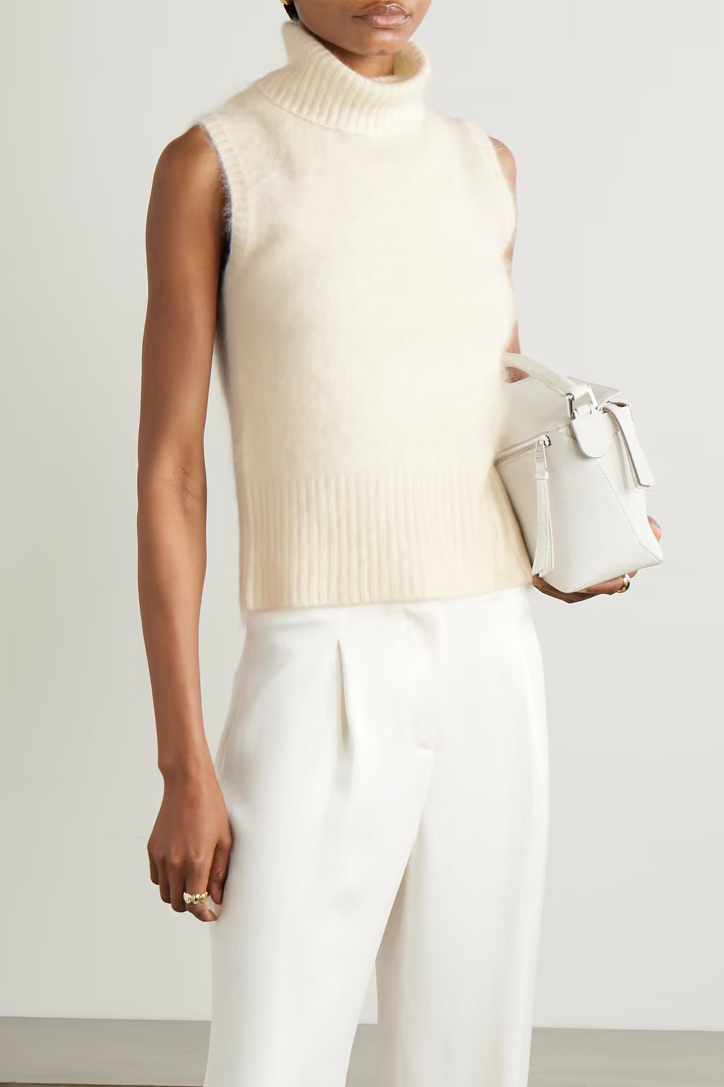 Mazzy Brushed-cashmere Turtleneck Tank