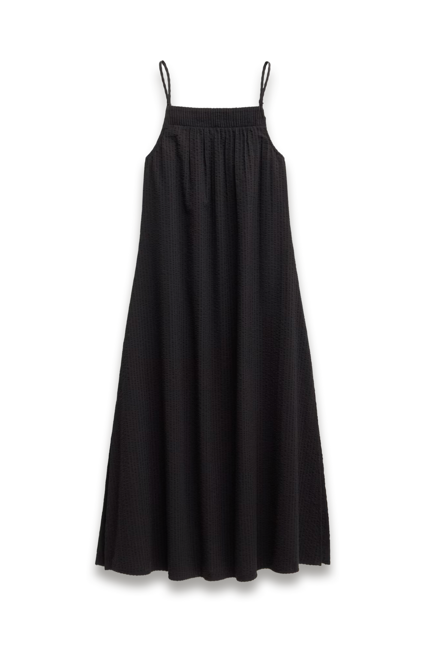 Carmen Seersucker Beach Maxi Dress