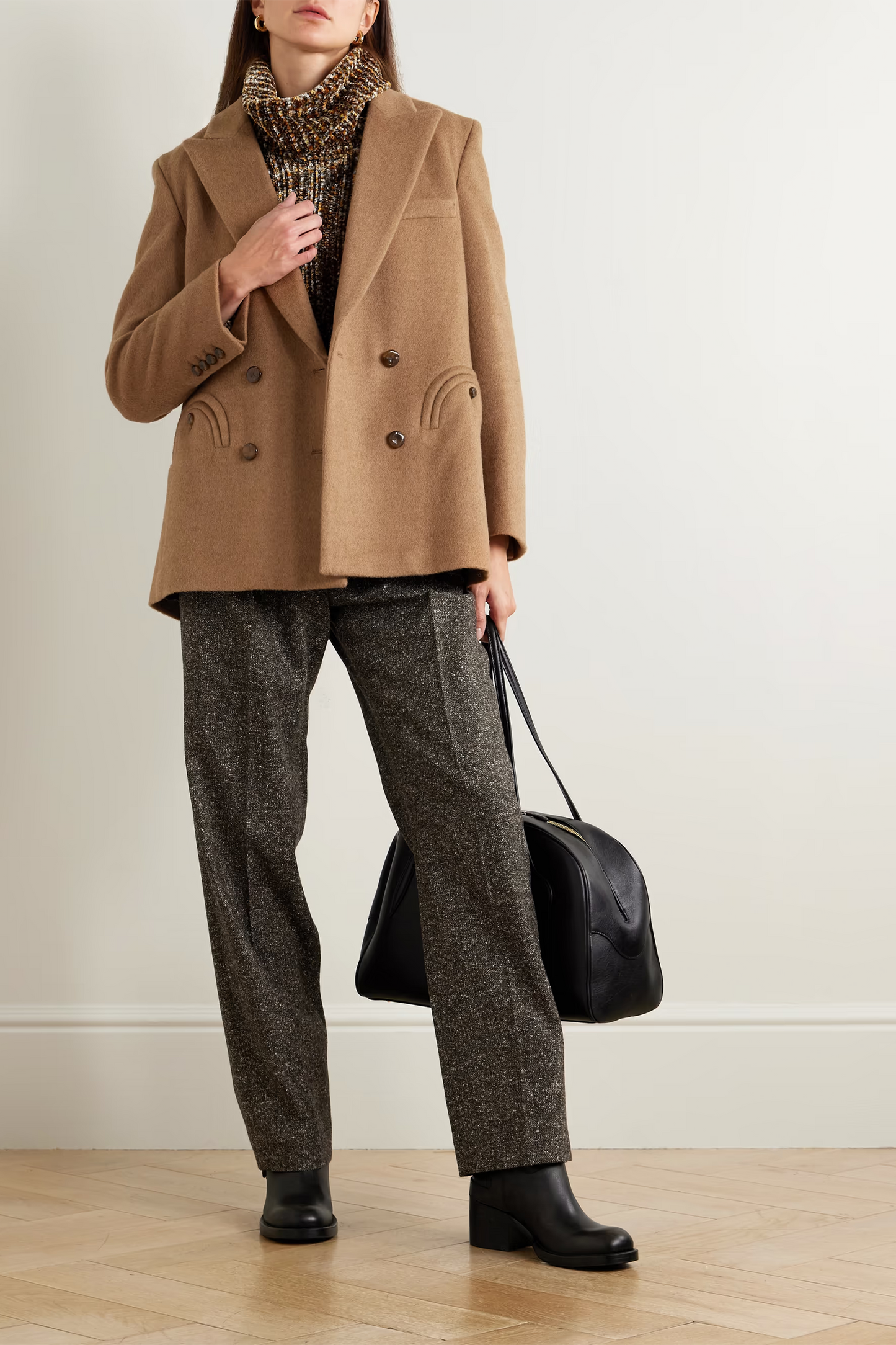 Everynight Double-breasted Camel Hair Blazer