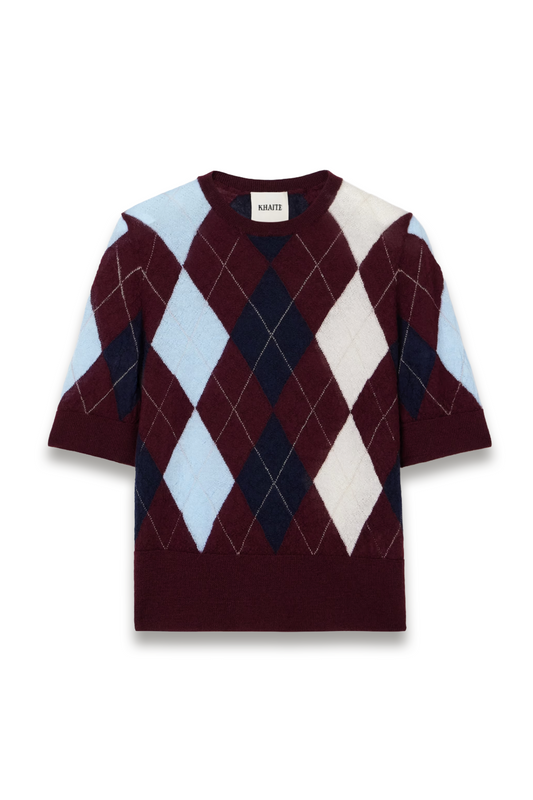 Anders argyle cashmere and mohair-blend sweater