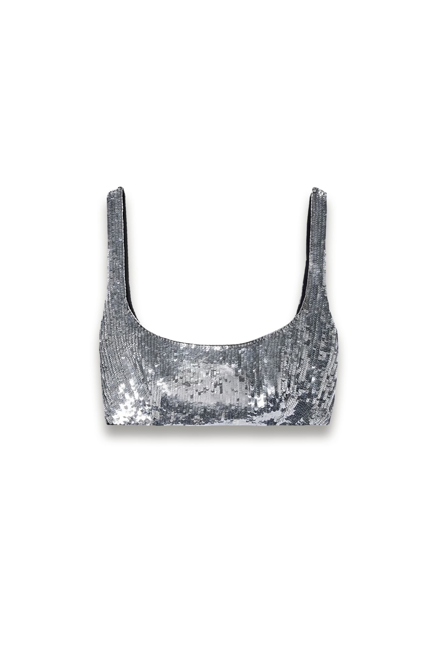 Sequined Silk-tulle Bralette