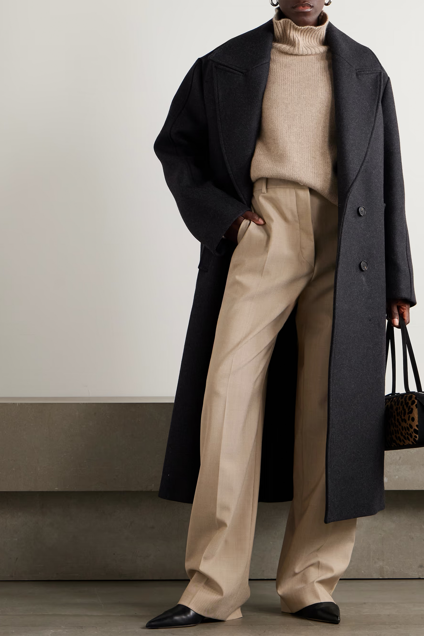 Ezra Oversized Double-breasted Wool-blend Coat
