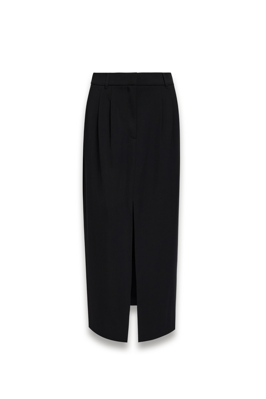 Harry Tailored Front Slit Midi Skirt