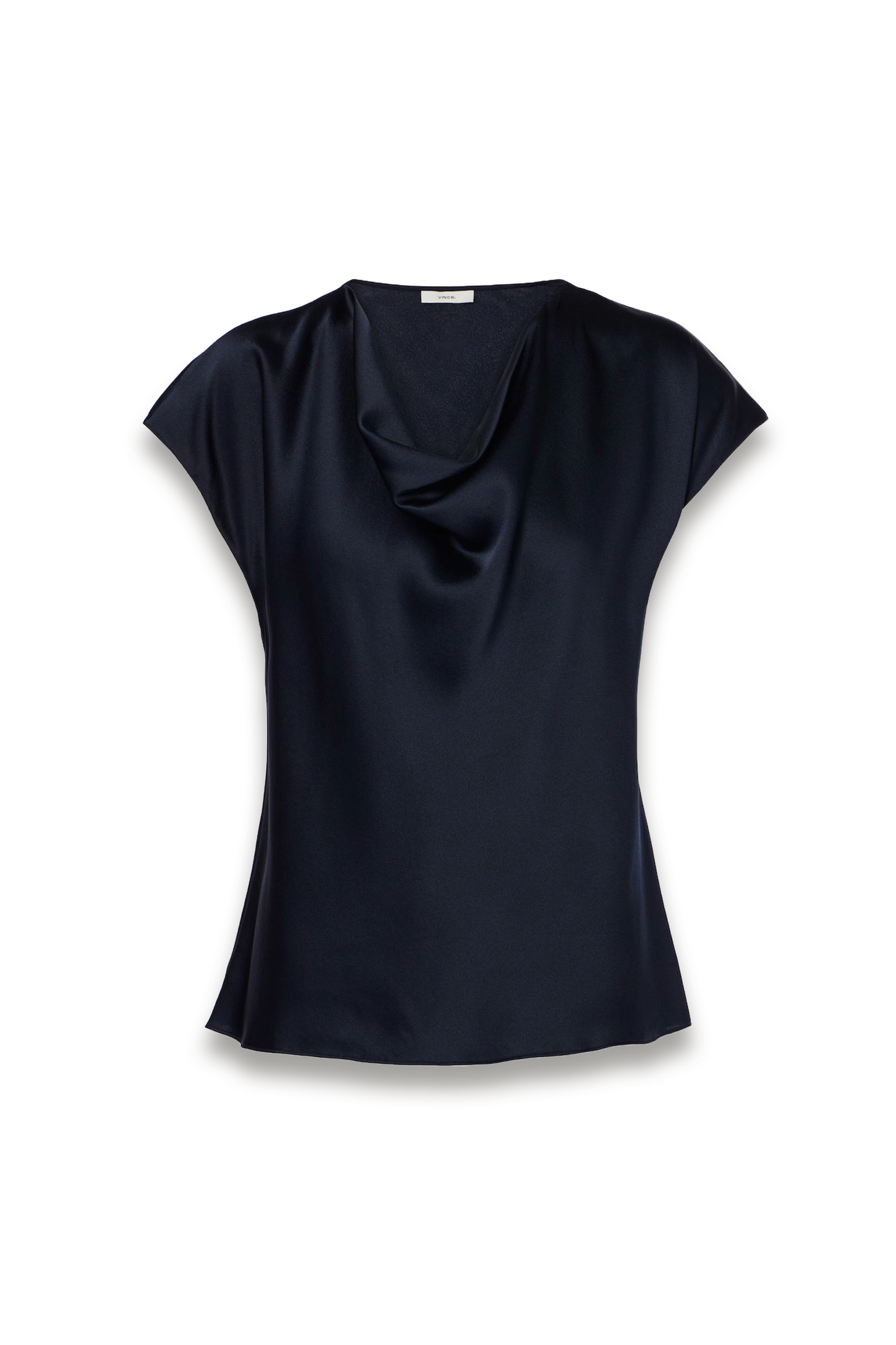 Draped Silk Satin Top
