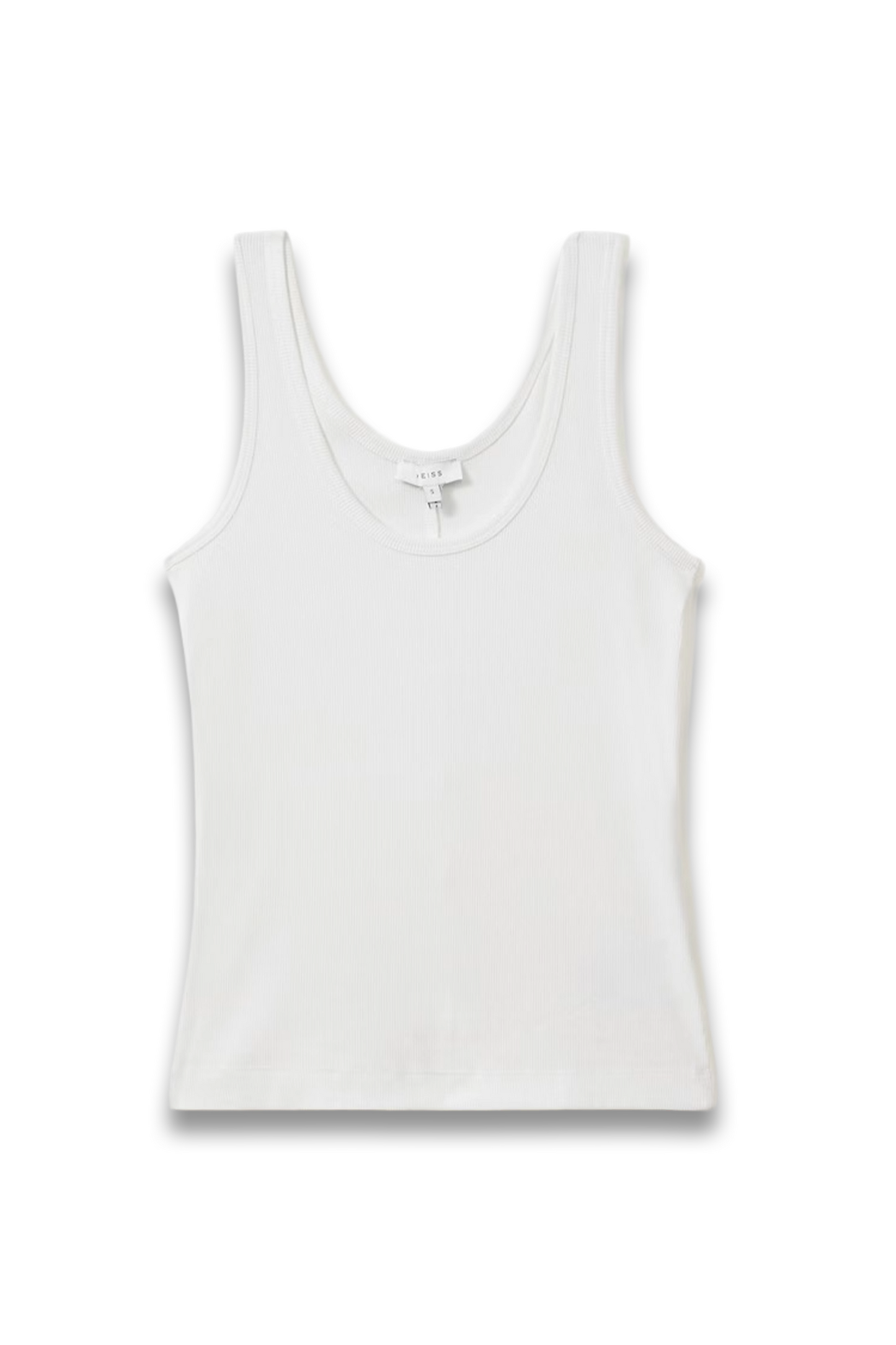 Violet Stretch-cotton Ribbed Vest in White