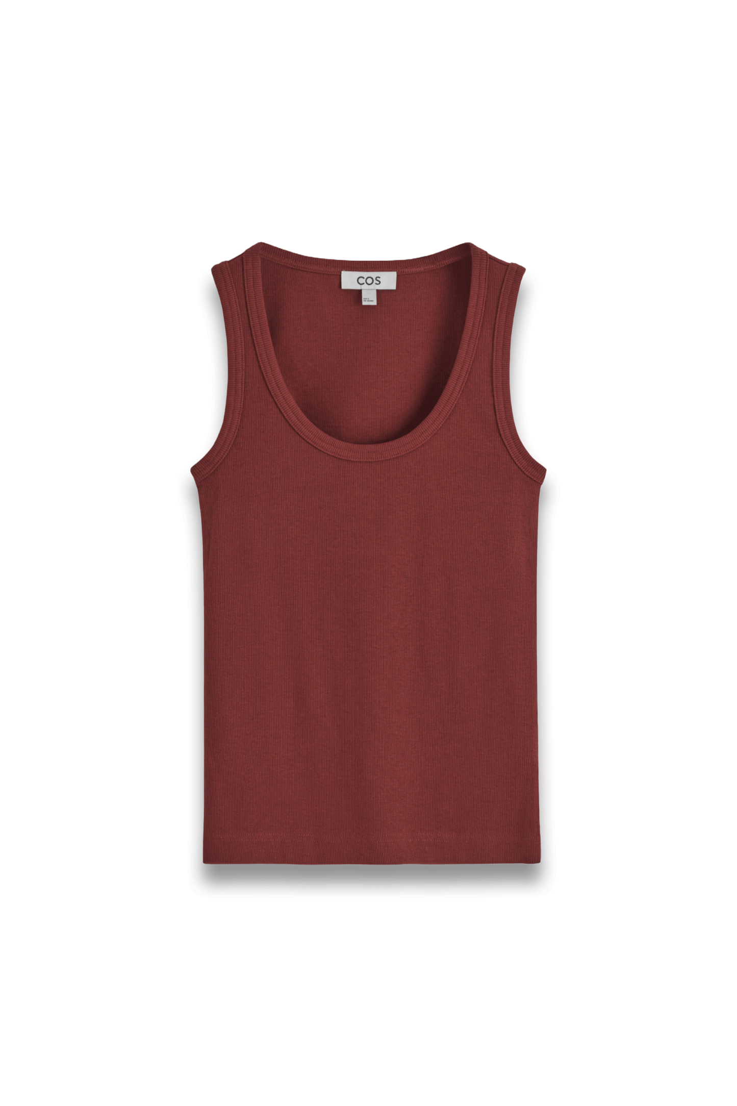 Ribbed Scoop-Neck Tank Top