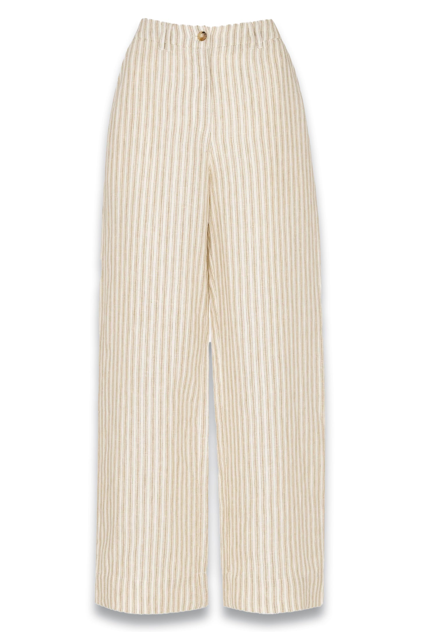 Neutral Linen Stripe Trouser