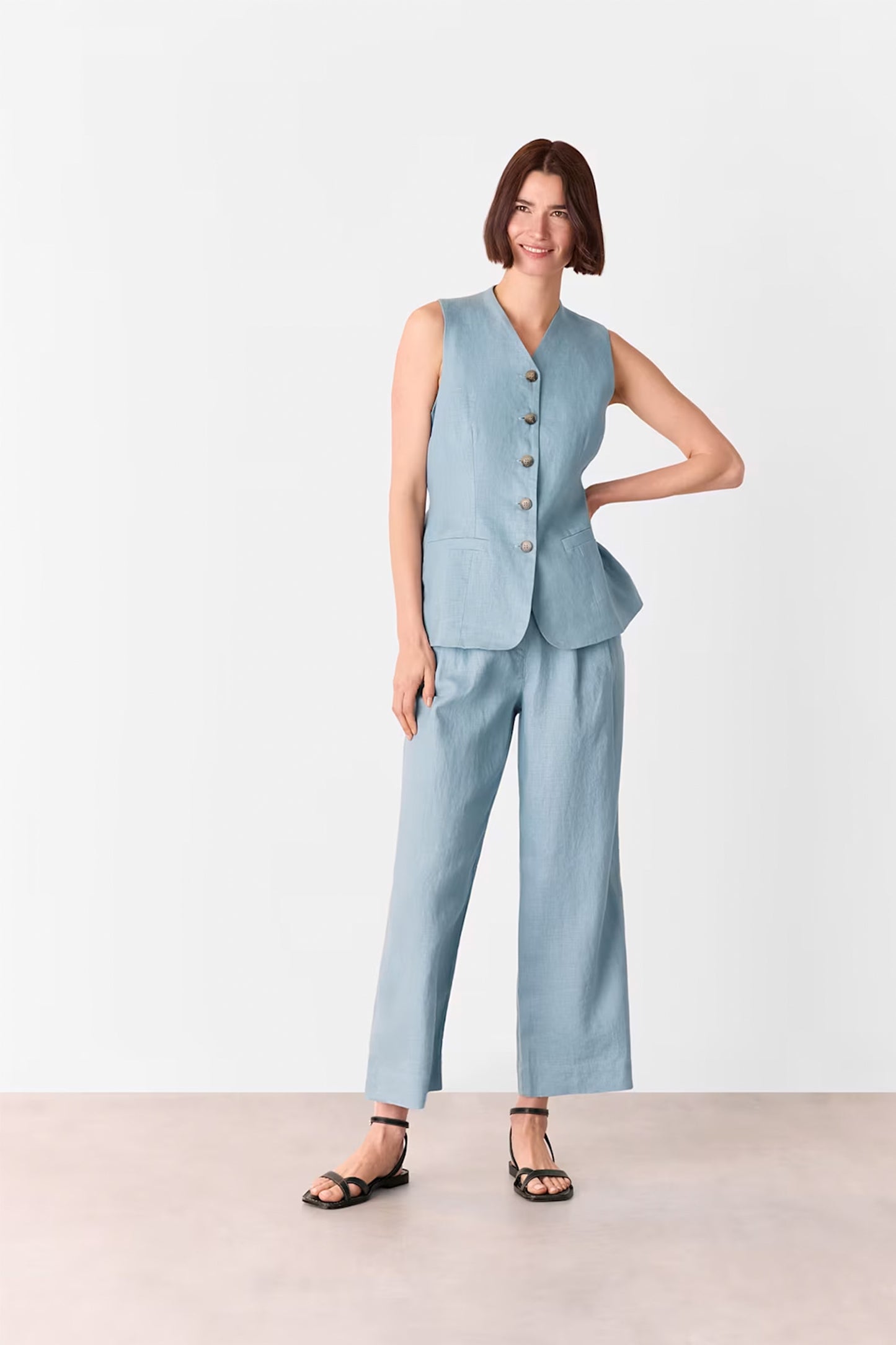 Molly Waistcoat and Millie Trousers in Linen
