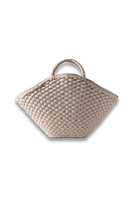 Neutral Woven Basket Bag