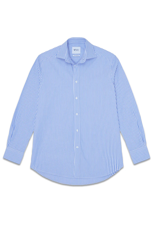The Boyfriend: Fine Poplin, Inverted Pinstripe