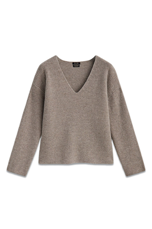 Wool Blend Purl Knit Sweater