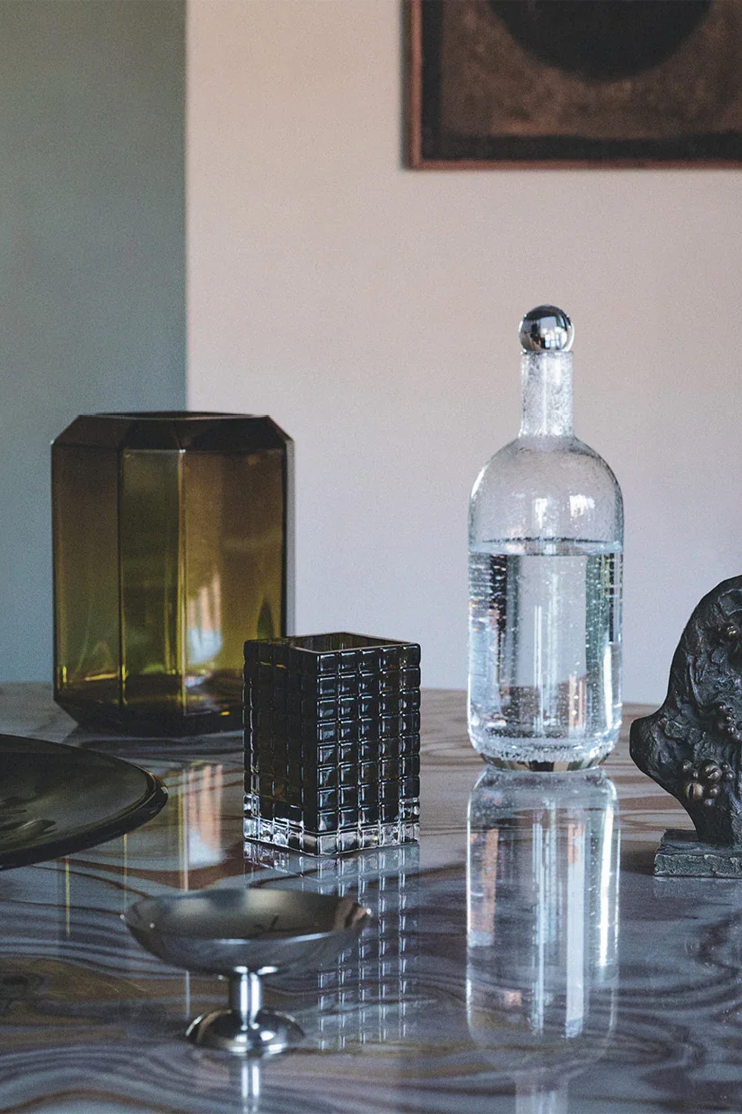 Bubble Glass Carafe Tall