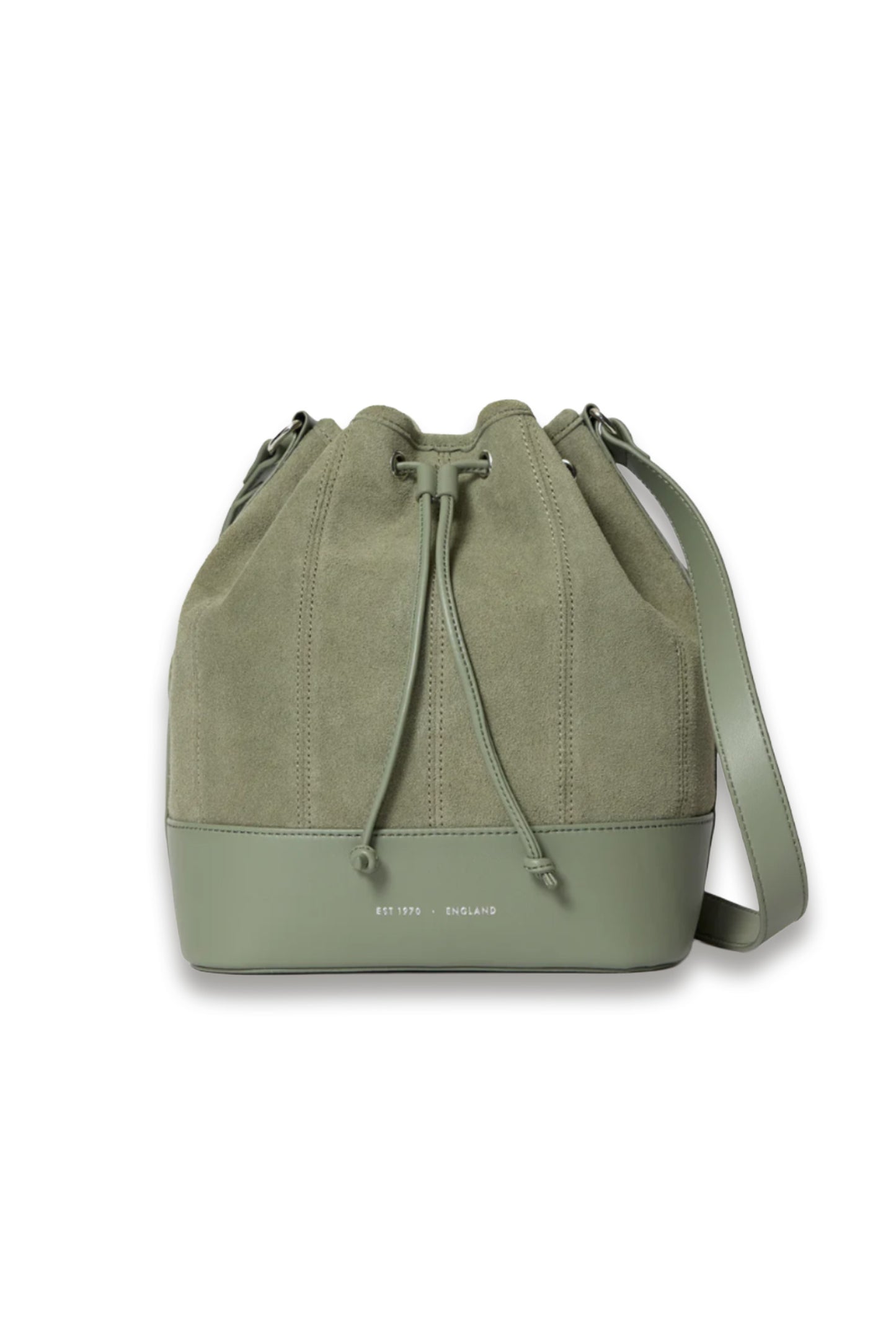 Leather Drawstring Bucket Bag