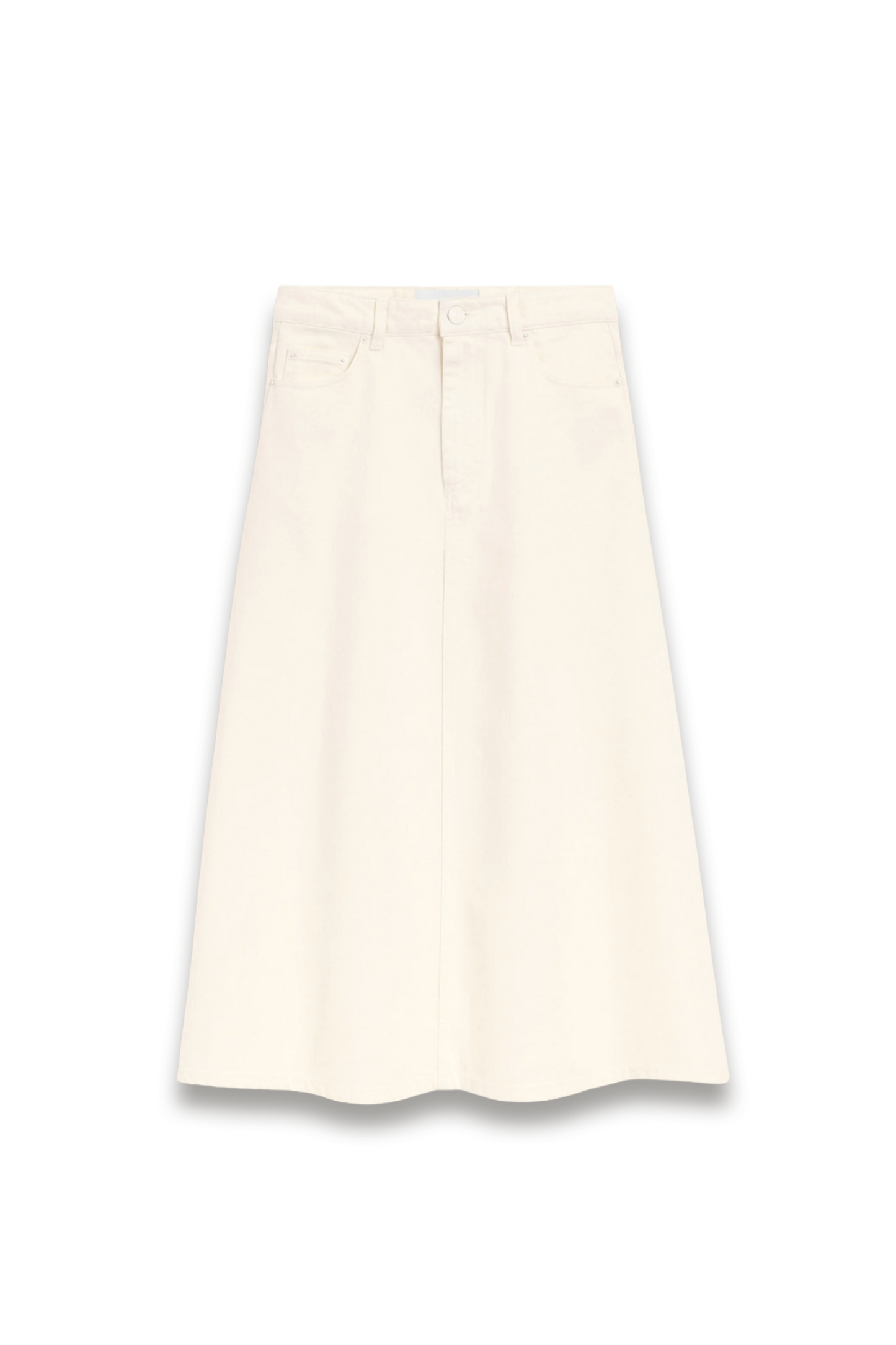 White Cotton Long Skirt