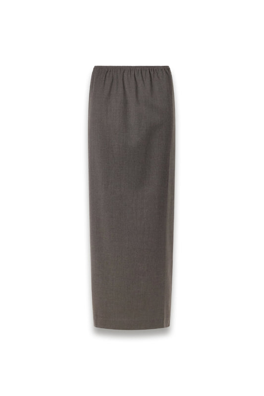 Wool-blend maxi skirt