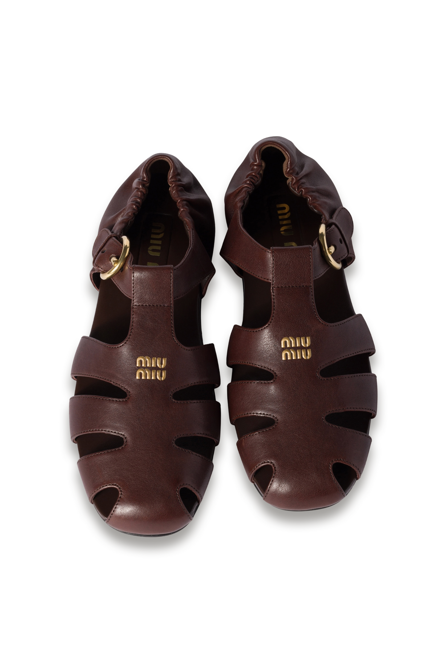 Ruches Nappa Leather Fisherman Sandals