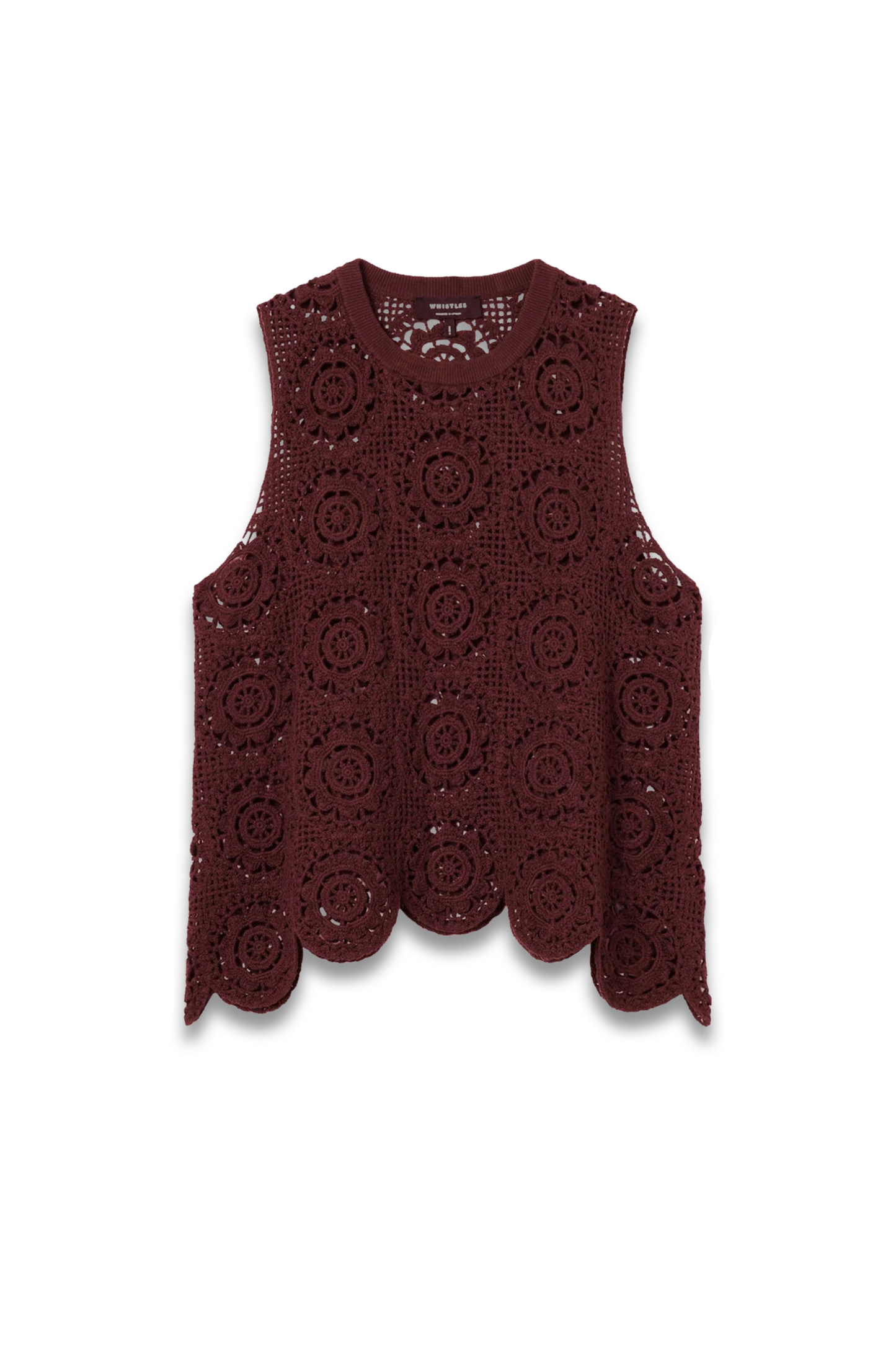 Chocolate Circle Crochet Tank