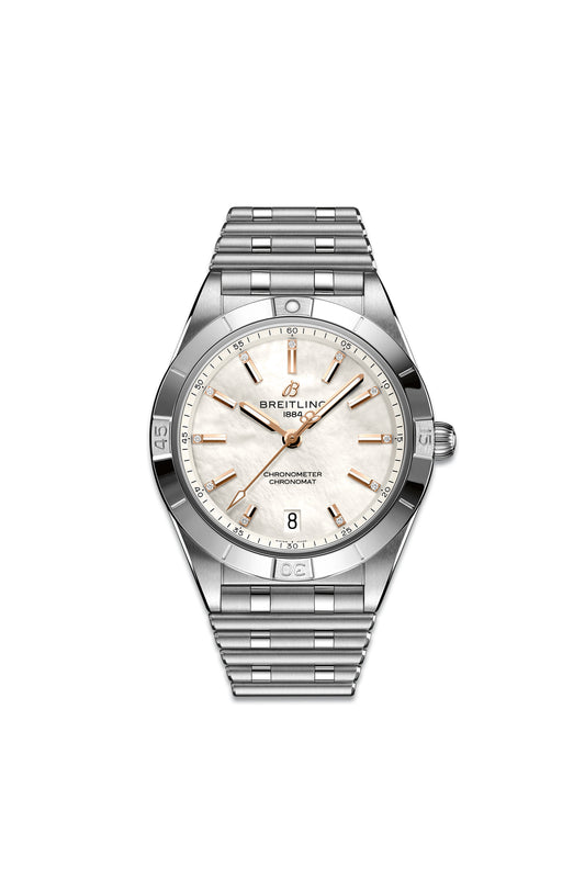 Chronomat Automatic 36 With Pearl Dial & Stainless Steel Strap