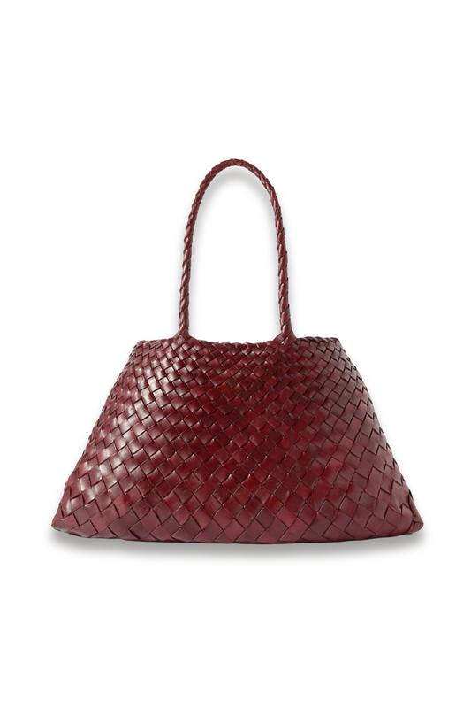 Santa Croce Big Woven Leather Tote Bag