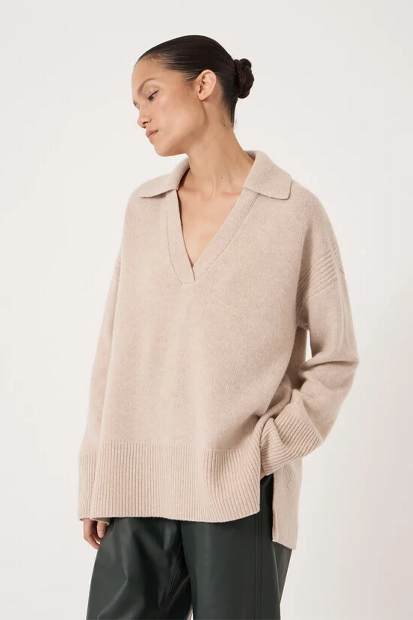 Carys Merino-collared Relaxed Jumper