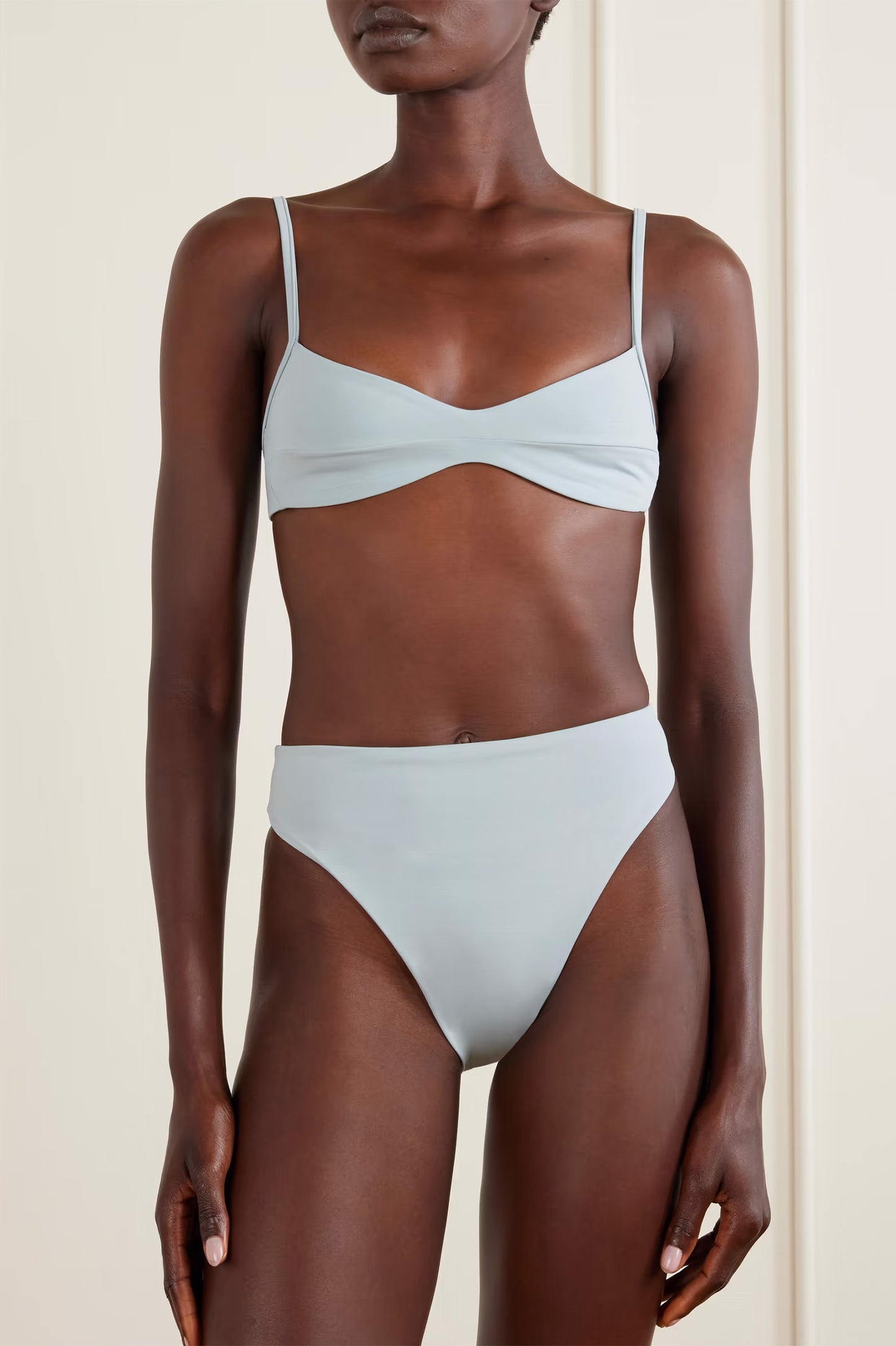 Monica stretch-jersey bikini top