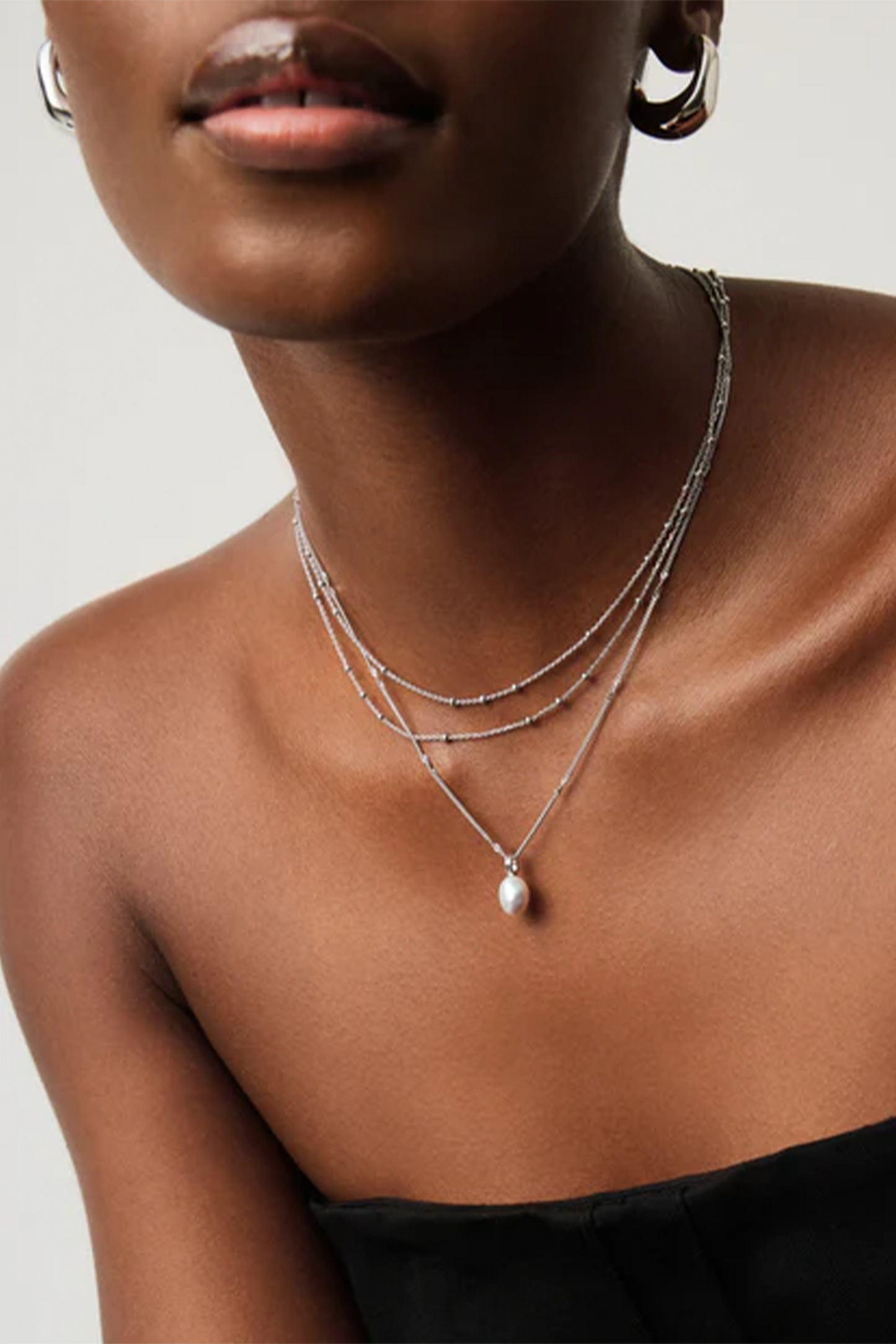 Baroque Pearl Twisted Chain Necklace