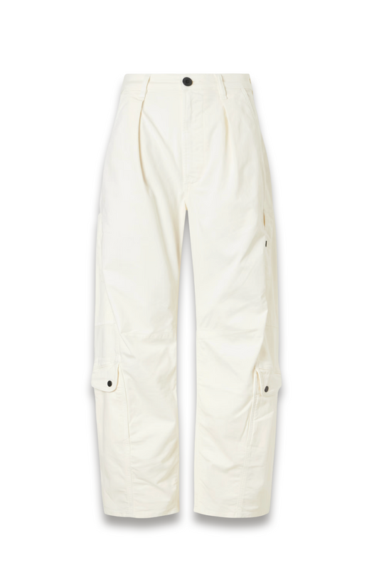Flight Pleated Organic Cotton-blend Twill Barrel-leg Pants