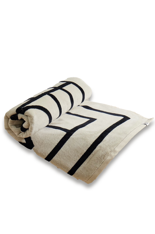 Cotton-terry Jacquard Beach Towel