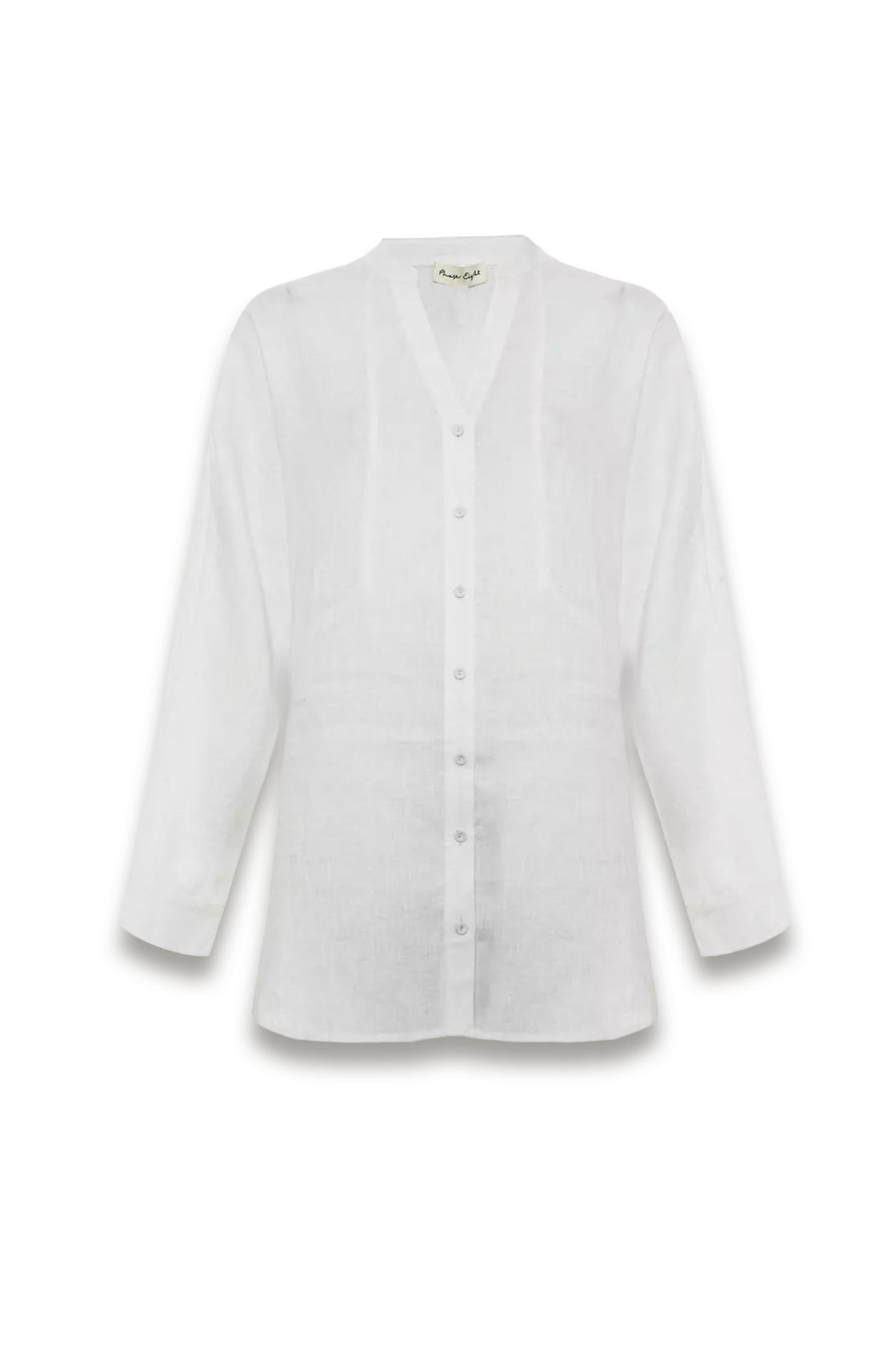 Mathilde White Linen Longline Shirt
