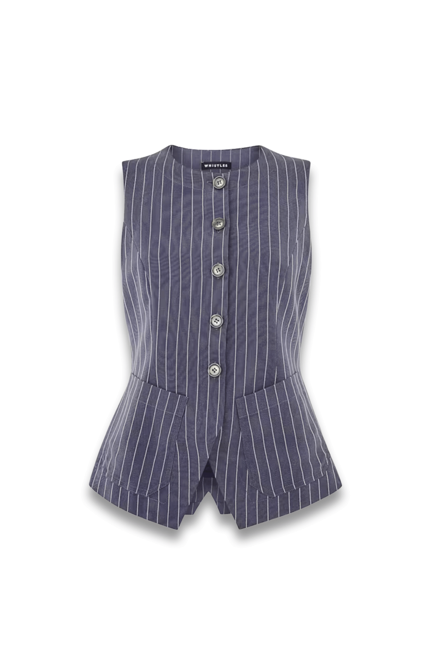 Navy Lottie Pinstripe Waistcoat