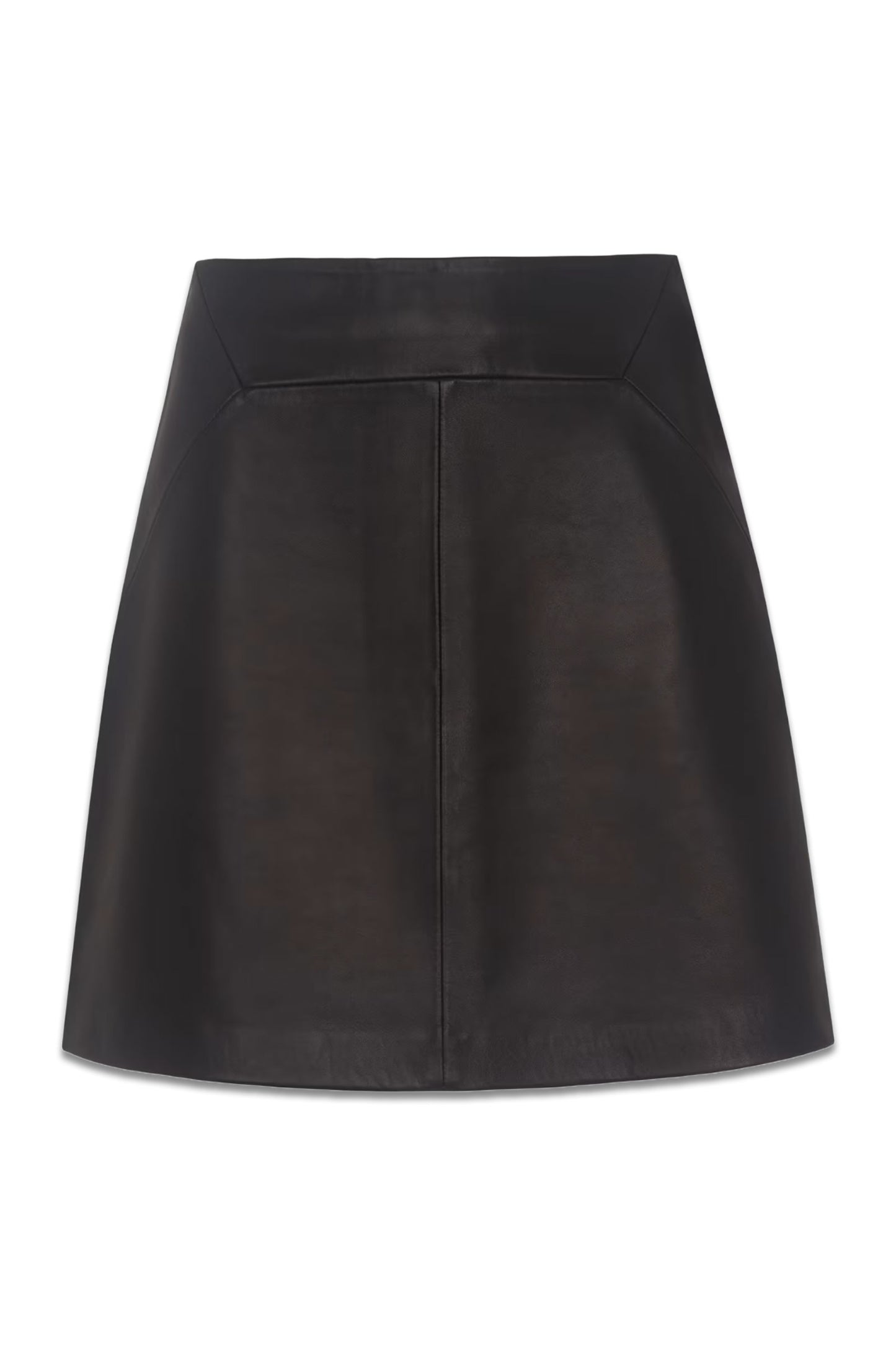 Leather A Line Skirt