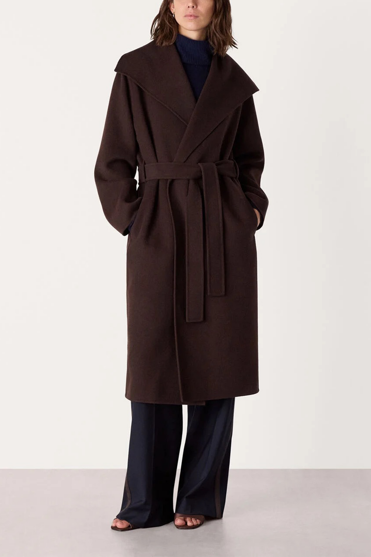 Chocolate Cosima Double Face Coat