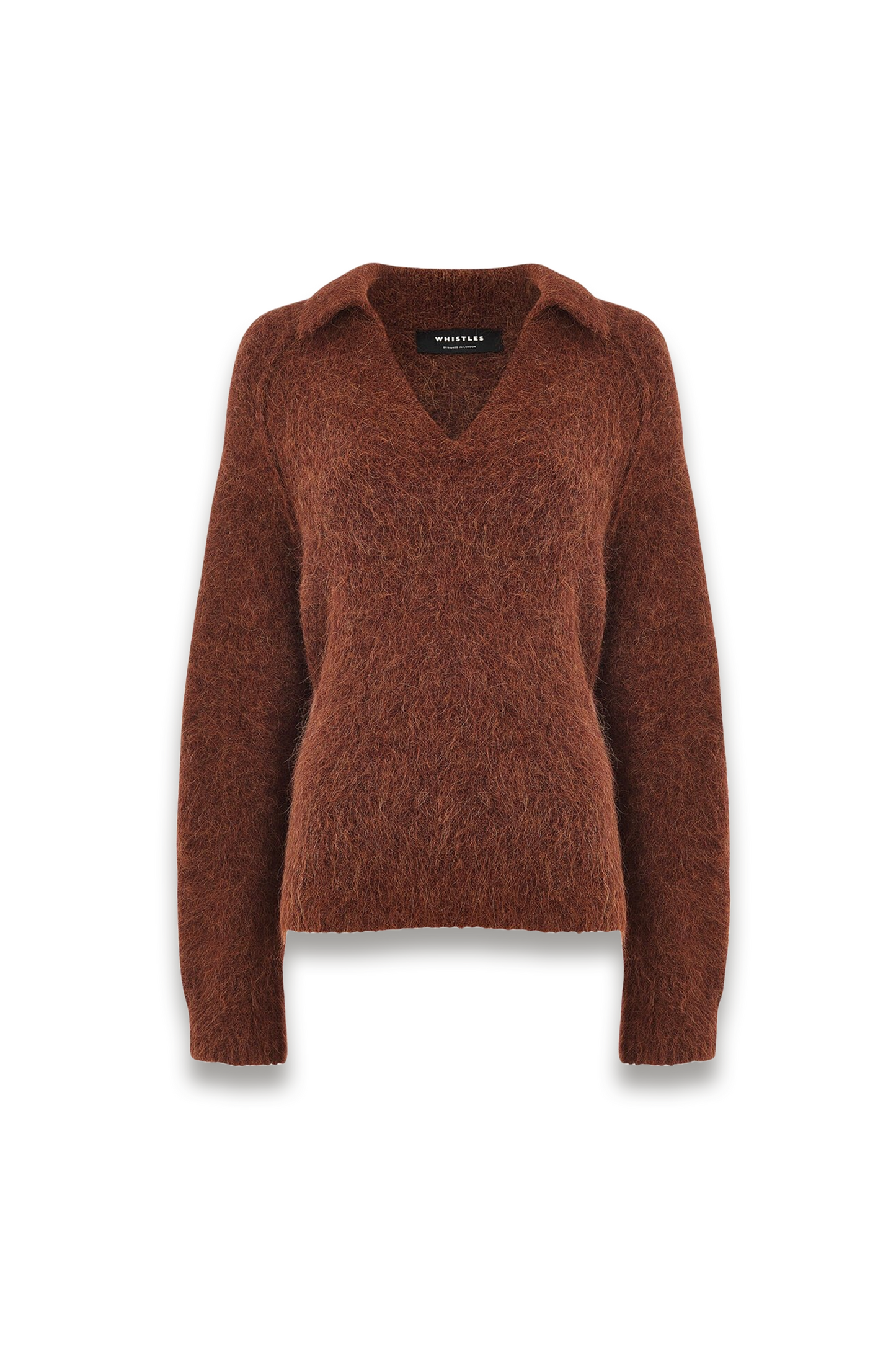 Rust Alpaca Collar Neck Knit