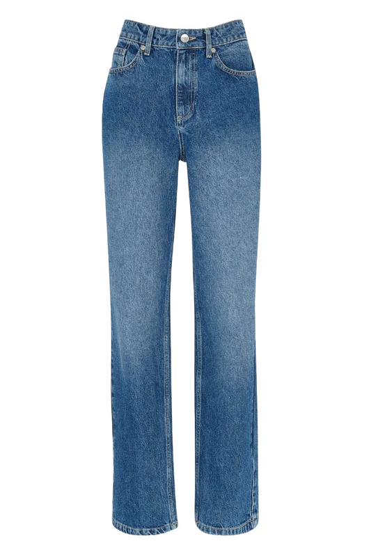 Blue Straight Leg Jeans