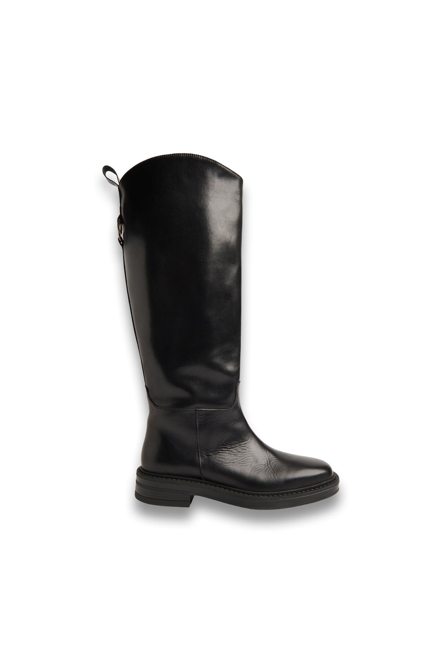 Black Knee High Riding Boot