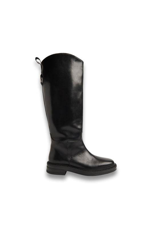 Black Knee High Riding Boot