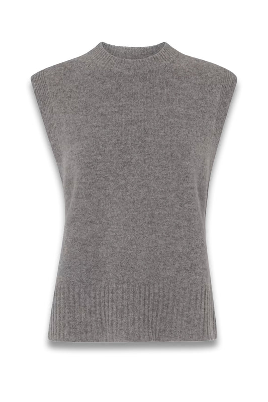 Grey Wool Sleeveless Tank