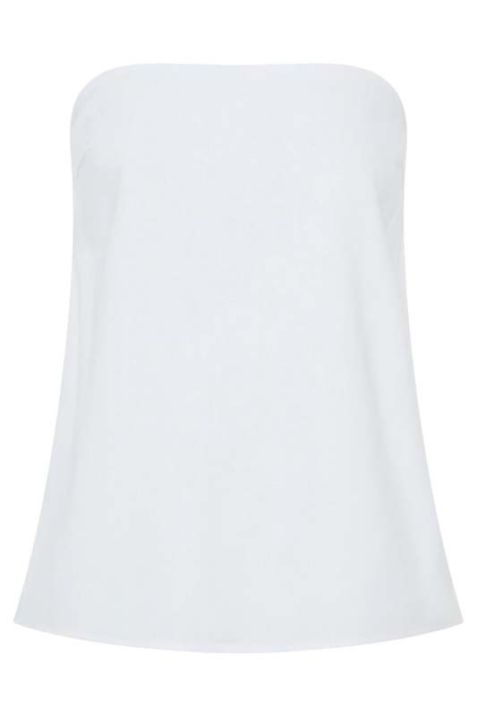 White Mollie Linen Top