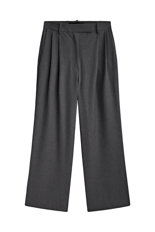 Wide-fit Trousers with Double Dart Detail