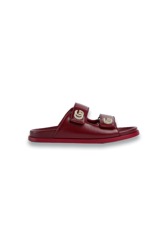 Women's Sandal With Crystal Double G