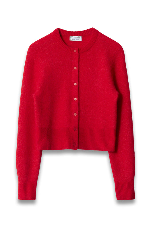 Alpaca-Blend Knit Cardigan