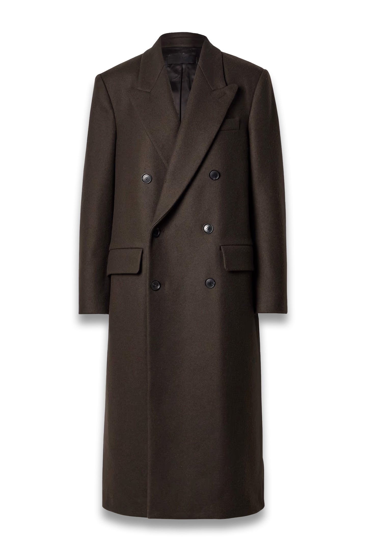 Edmont double-breasted wool-blend coat