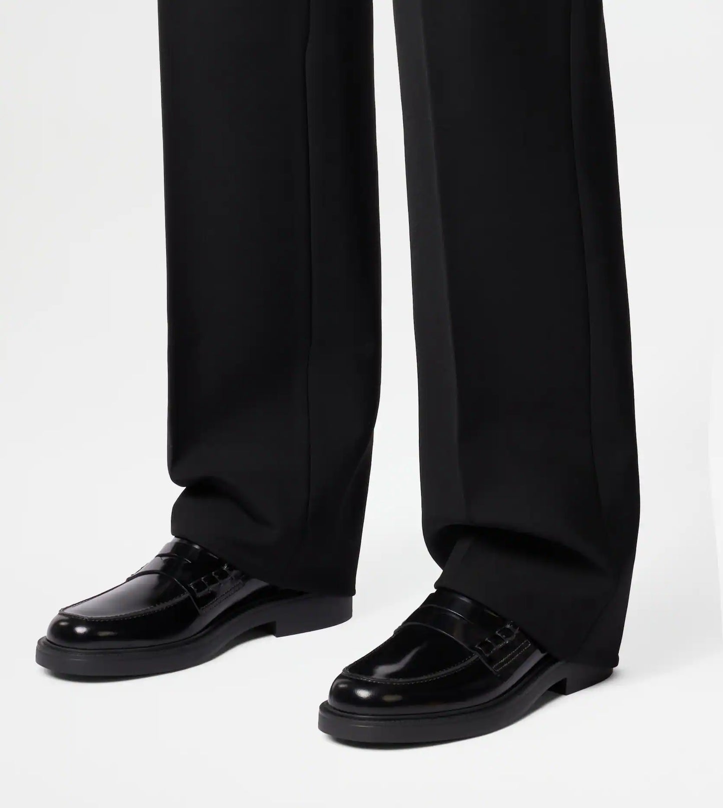 Black Loafers in Leather