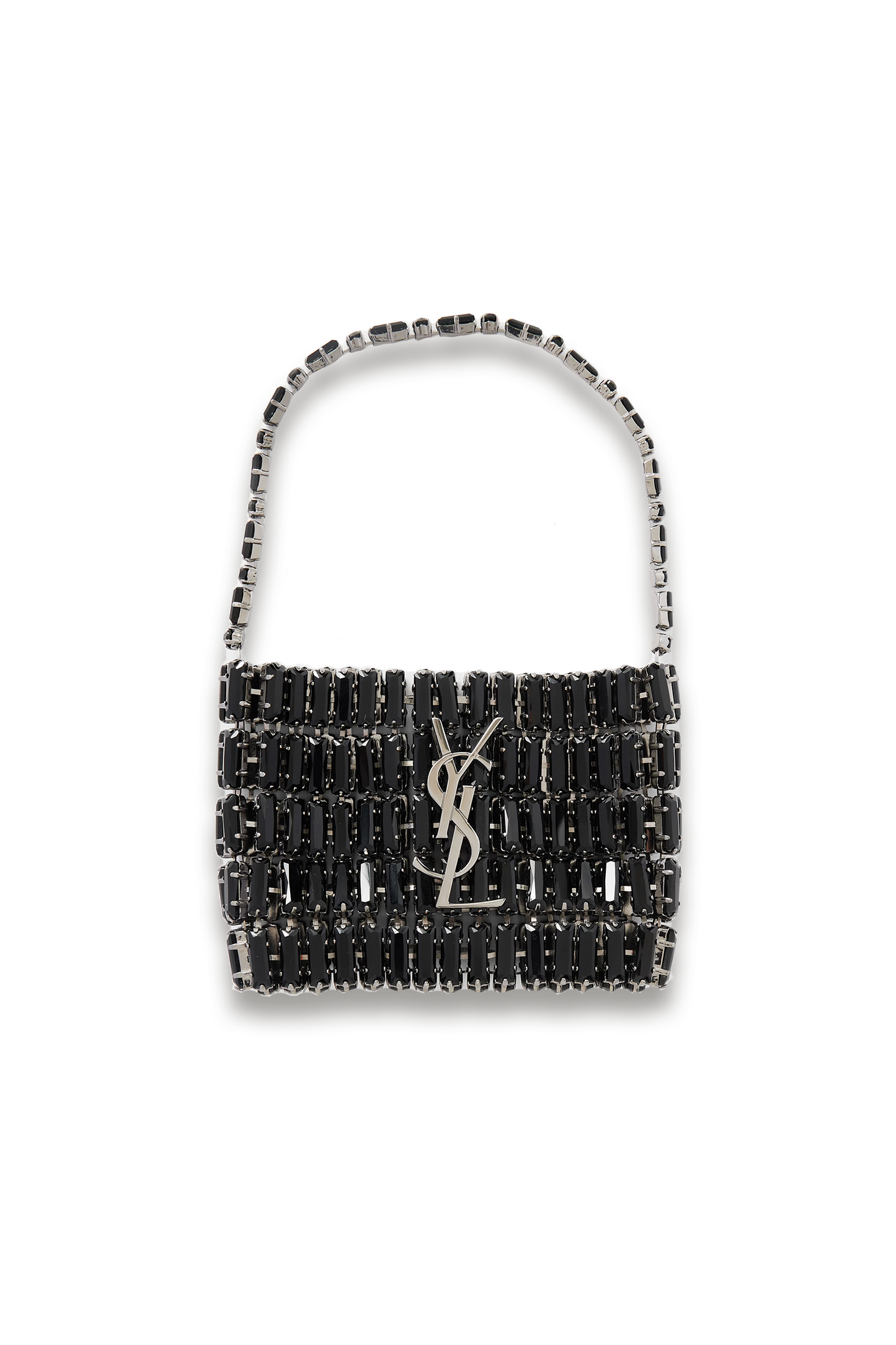 Silver-Tone Crystal Shoulder Bag